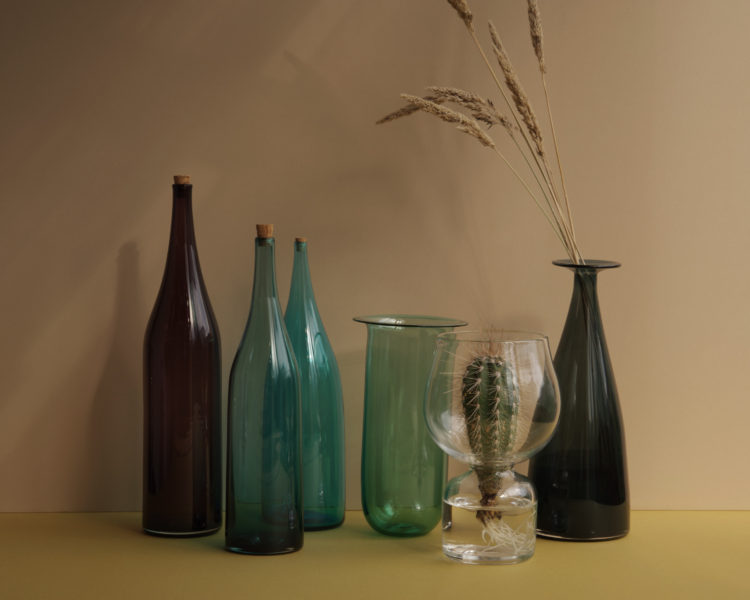 FLASKAのガラス - ボトル,フラワーベース, 水耕栽培ポット, コーンベース, シリンダー